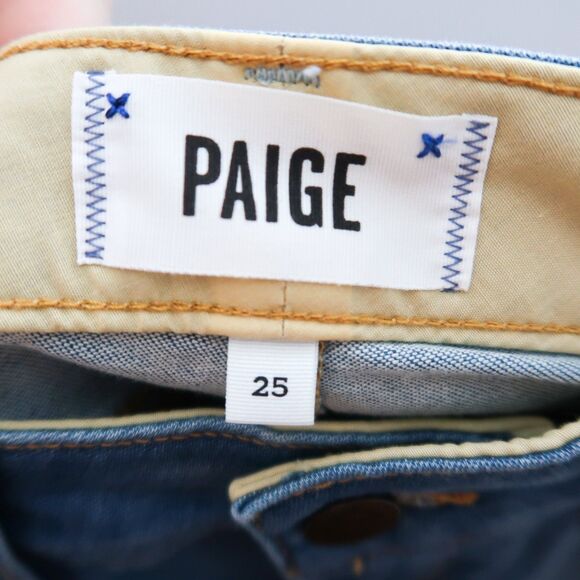 Paige Jeans Size 25 Womens Blue Wash Skyline Straight Mid Rise Straight Leg - Picture 2 of 7